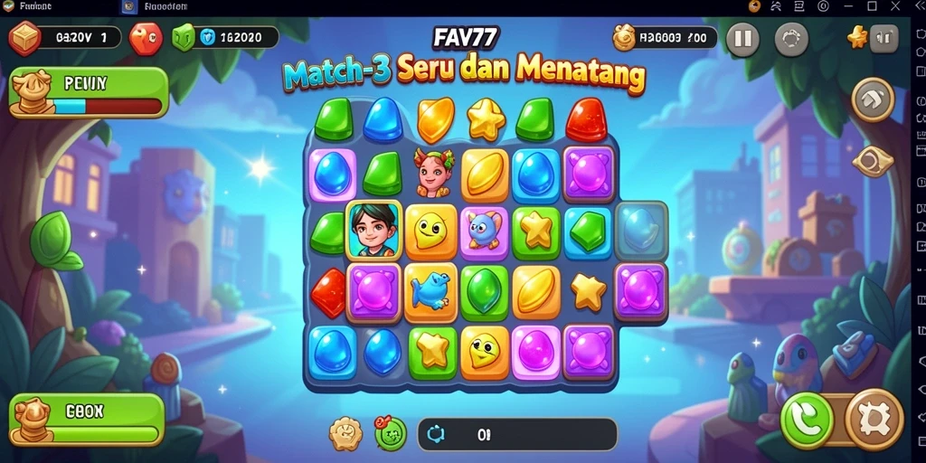 Screenshot gameplay <strong>FAV77</strong> memperlihatkan kombinasi warna-warni yang menarik.