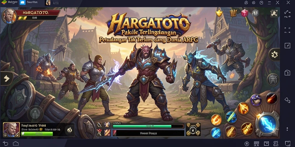 Tangkapan layar HARGATOTO menampilkan aksi seru dalam pertempuran ARPG.