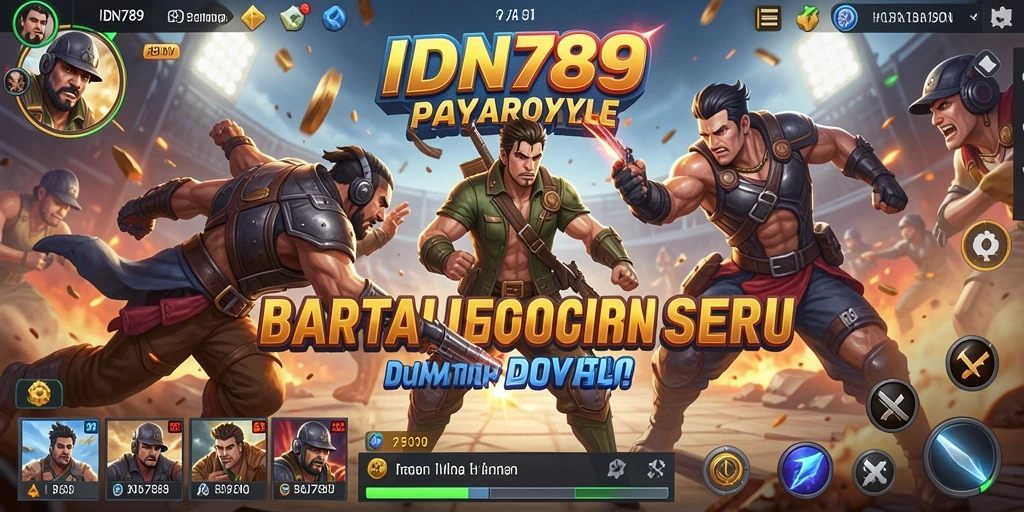 Tangkapan layar IDN789 menampilkan aksi menarik dalam pertempuran Battle Royale.