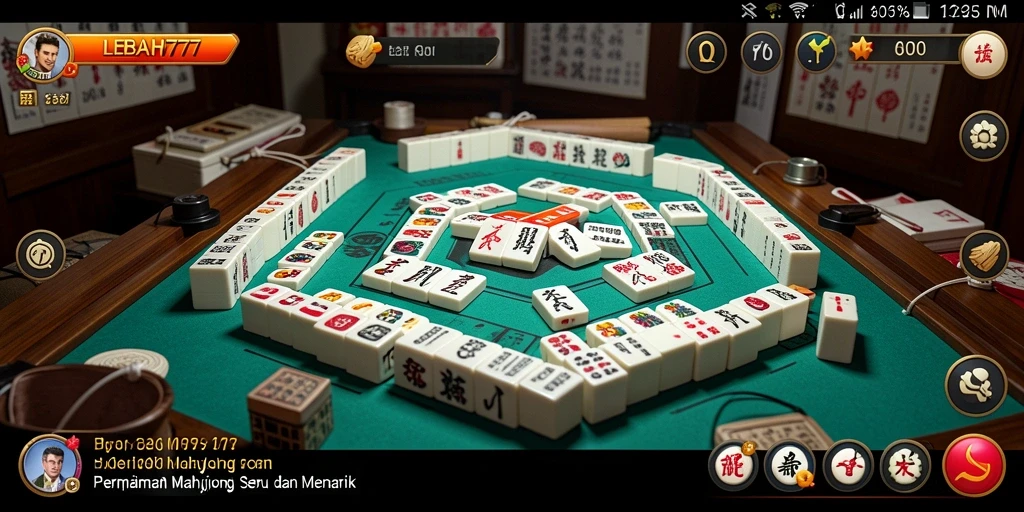 Screenshot gameplay LEBAH777 menampilkan permainan Mahjong yang menarik.