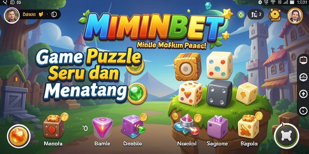 Screenshot gameplay MIMINBET menunjukkan berbagai tantangan Puzzle menarik.