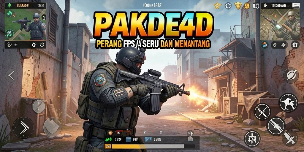 Tampilkan gameplay intens PAKDE4D dengan efek visual menakjubkan.