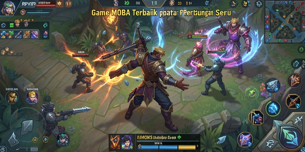 Screenshot gameplay RPVIP3 dengan aksi pertarungan seru.