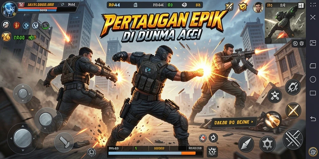 Gameplay seru RR44 dengan pertempuran mendebarkan dan taktik strategis.
