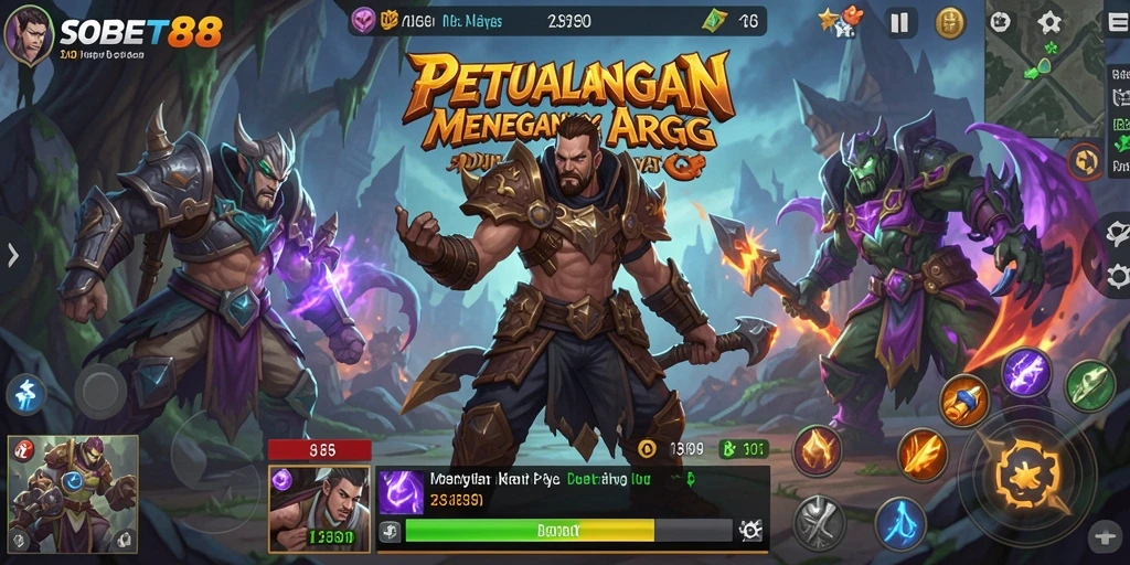 Tangkapan layar gameplay SOBET88 menunjukkan aksi pertarungan yang mendebarkan.