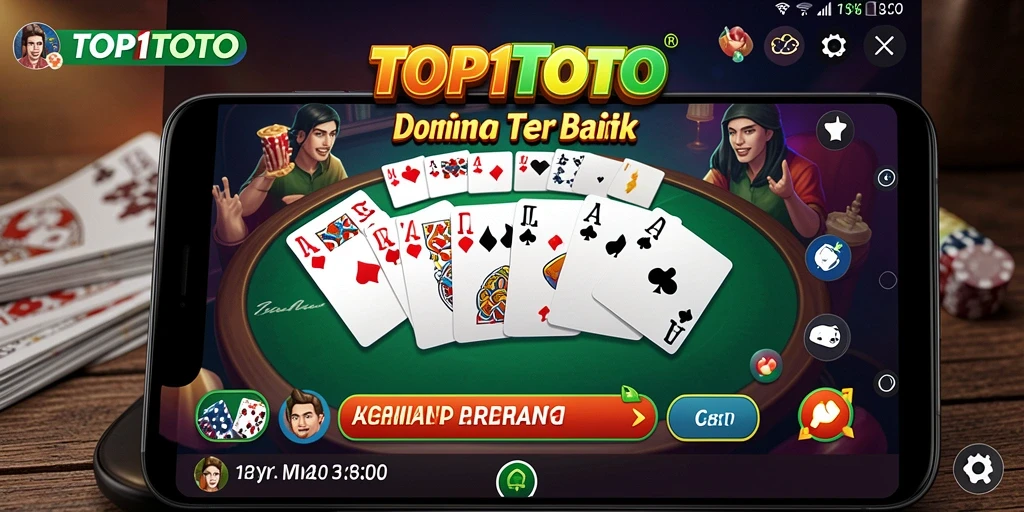 Tampilan gameplay seru dari permainan Domino TOP1TOTO.